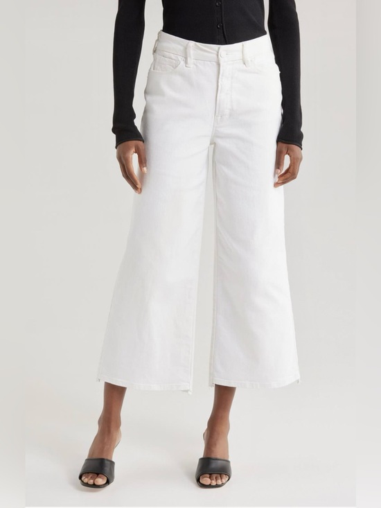 Good American Denim - SALE 🎉 NWT Good American Good Waist Palazzo Raw Hem Crop Jeans in White